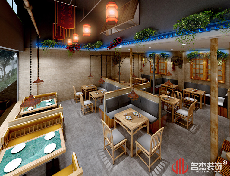 20191014144023_191 湘菜馆卡座装建设计