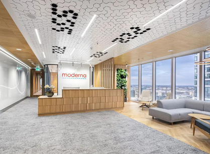 充斥明亮天然光的办公室装建设计空间是怎么的呢——Moderna